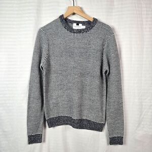 TOPMAN Classic Fit Bird's Eye Crewneck Sweater Grey Size S Long Sleeve Pullover